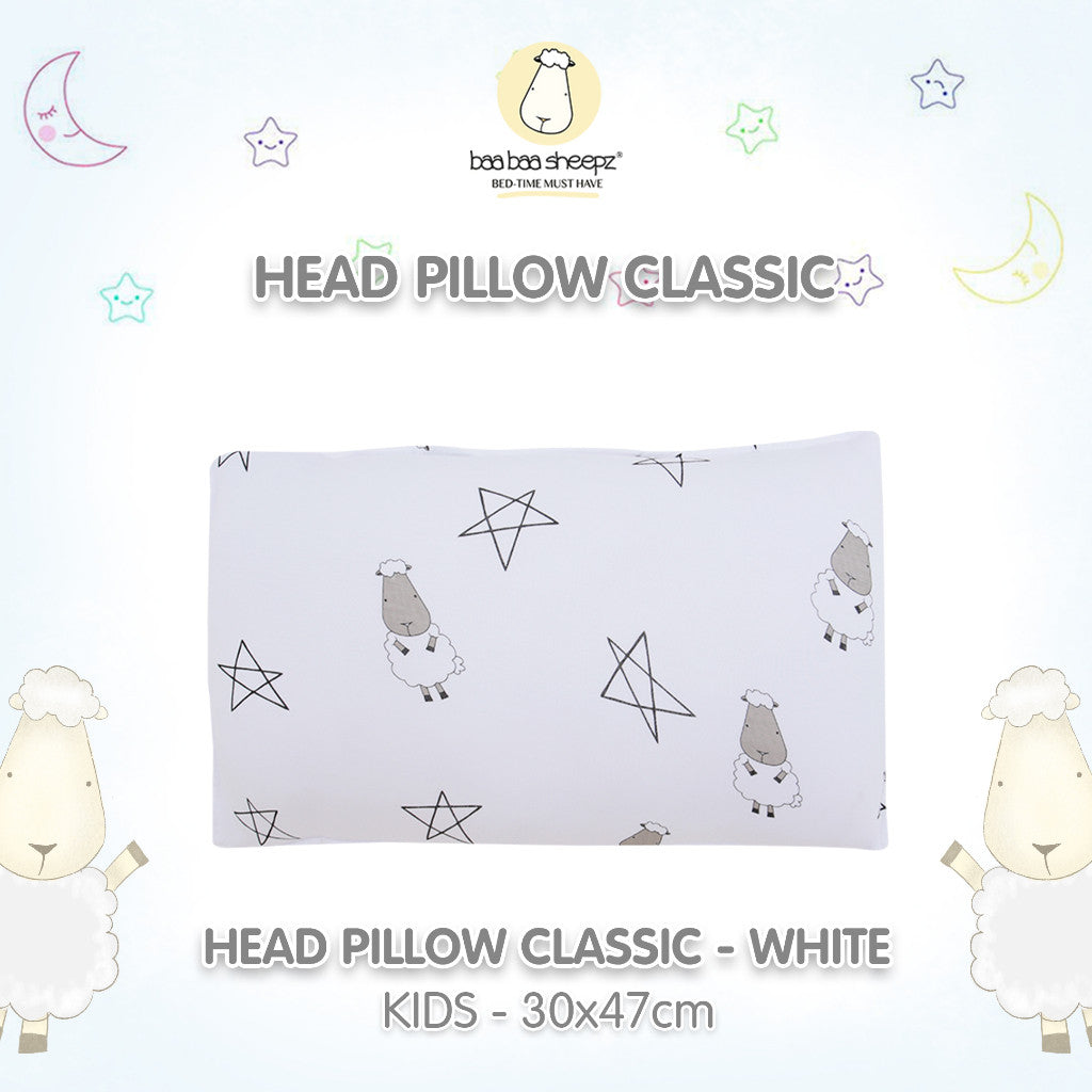 Baabaasheepz Head Pillow Big Star Sheepz Grey / White / Bantal Kepala Anak