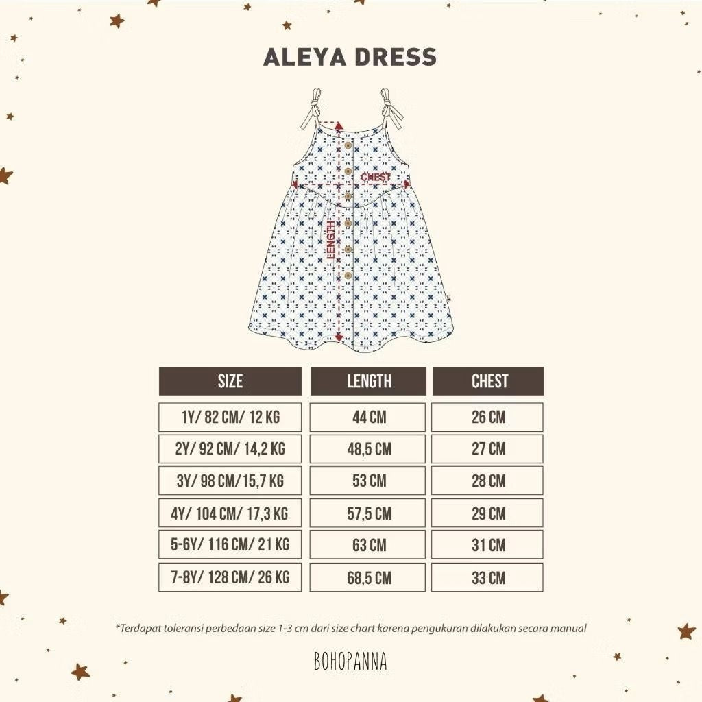 BOHOPANNA - ALEYA DRESS - DRESS ANAK 2575