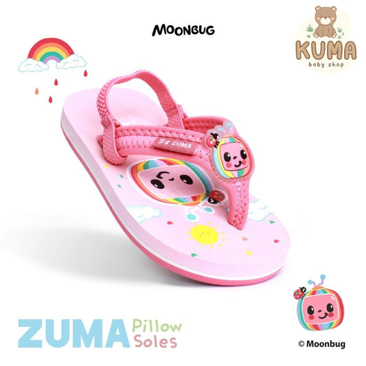 Zuma Baby Cocomelon 1 Pink, Sandal Jepit Bayi Karet Tali Belakang, Merah Muda