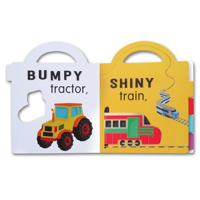 [Igloo Books] Bumpy Tractor & Shiny Train - A Touch and Feel Board Book About Vehicles