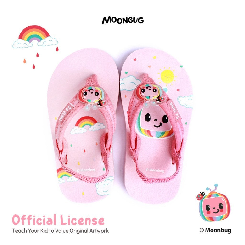 Zuma Baby Cocomelon 1 Pink, Sandal Jepit Bayi Karet Tali Belakang, Merah Muda