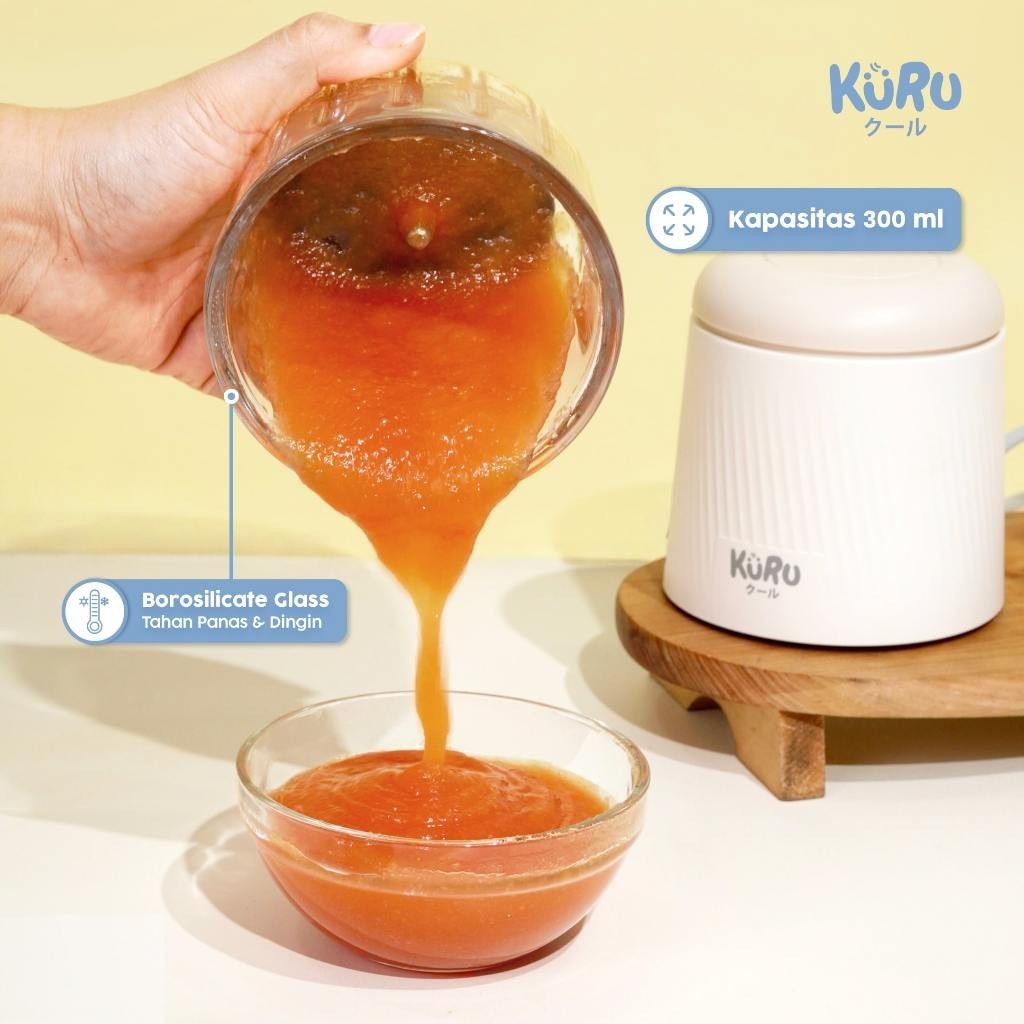 Kuru Baby 2in1 Mini Food Blender Grinder | Puree Maker Food Chopper MPASI FC2002