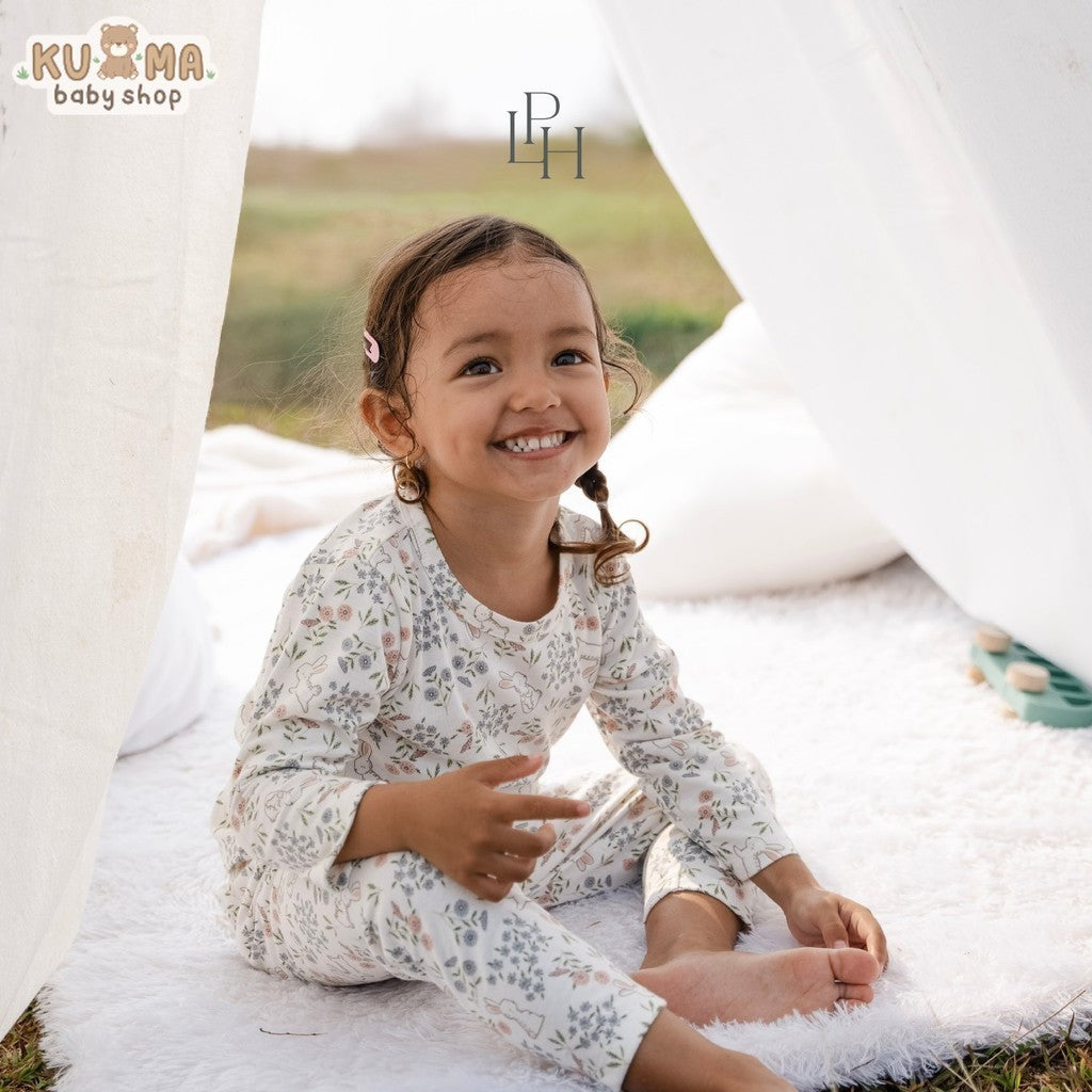 Little Palmerhaus - Little Wear Shoulder Button Long Set 27.0 (Setelan Anak Lengan Panjang)