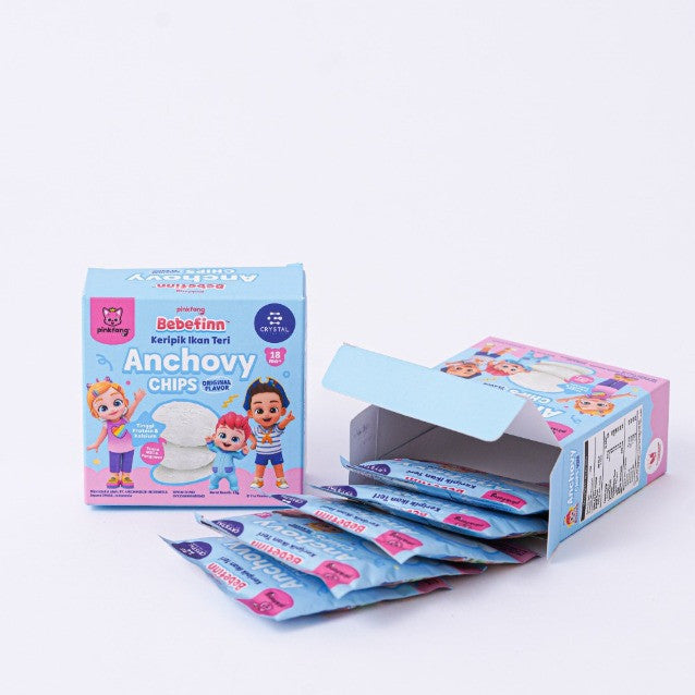 Crystal of the Sea | Pinkfong Bebefinn Anchovy Chips Seaweed / Keripik Ikan Teri Rasa Seaweed / Kerupuk untuk MPASI / Kerupuk Anak Non MSG / Krupuk Kalsium Tinggi / Camilan Sehat Tanpa Tepung Gluten Free / Jajanan Cemilan Bayi / Finger Food Bergizi