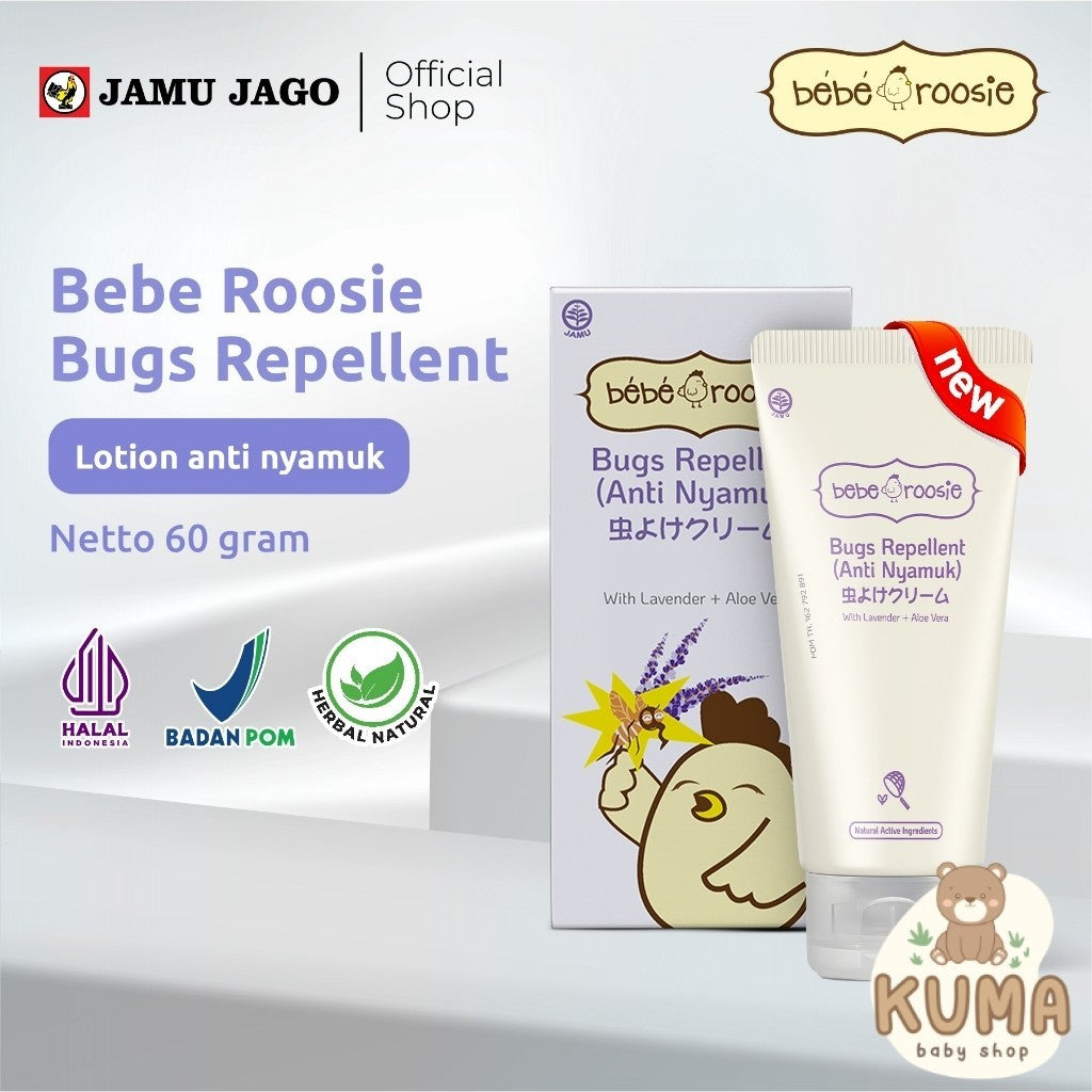 Bugs Repellent Bebe Roosie Cream Anti Nyamuk Bugs Cream Aroma Lavender