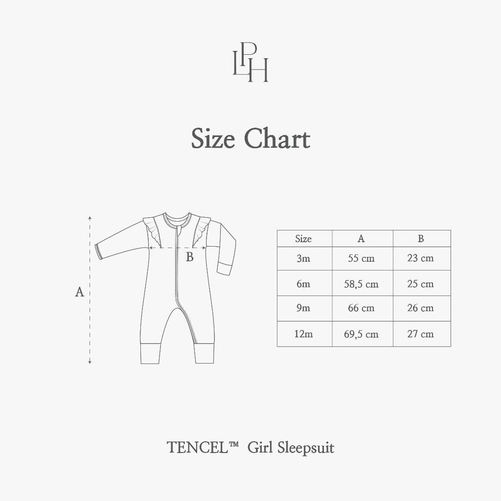 Little Palmerhaus - Tencel Girl Sleepsuit (Jumper Bayi Perempuan) 3.0