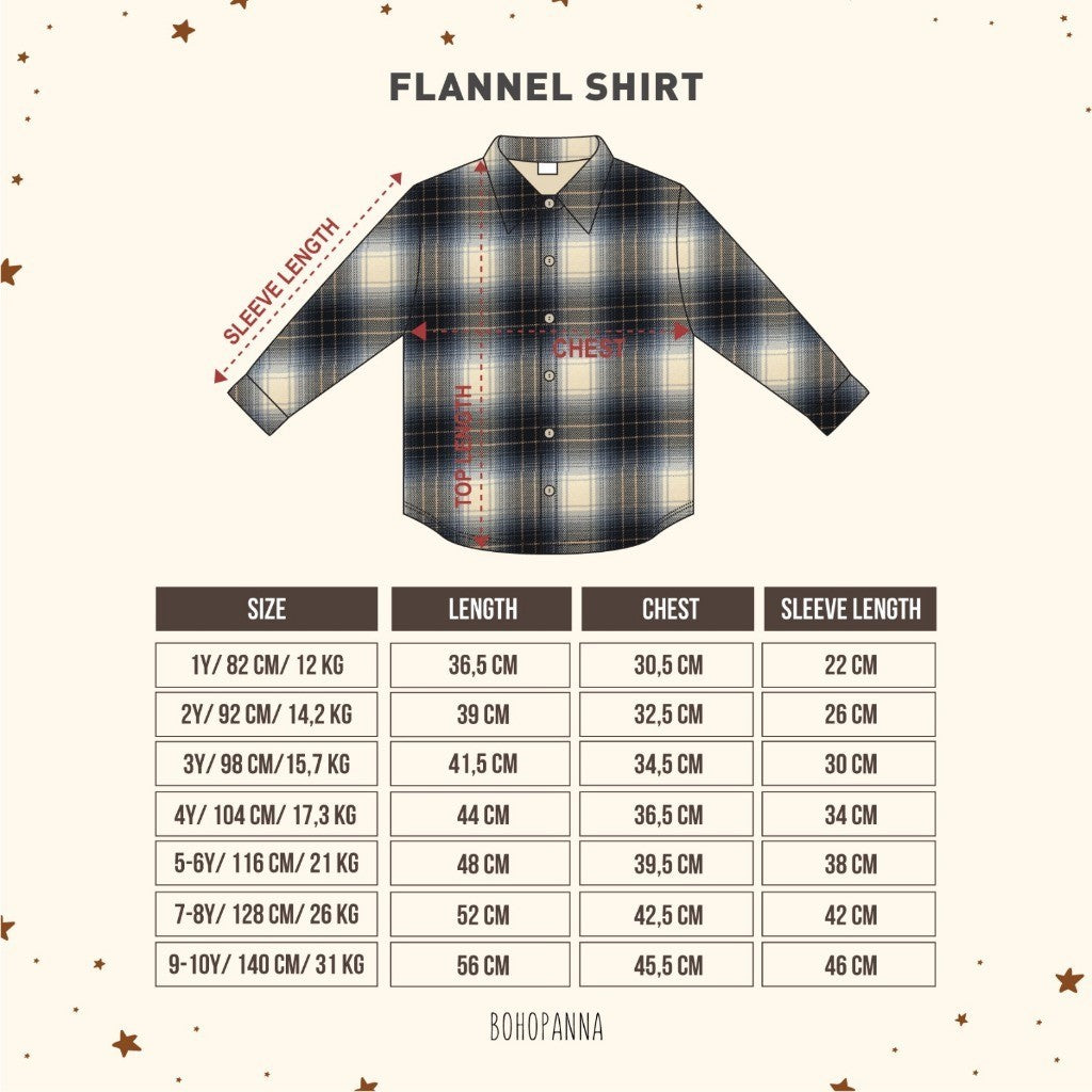BOHOPANNA - FLANEL SHIRT - FLANNEL SHIRT - Atasan Anak Laki-Laki