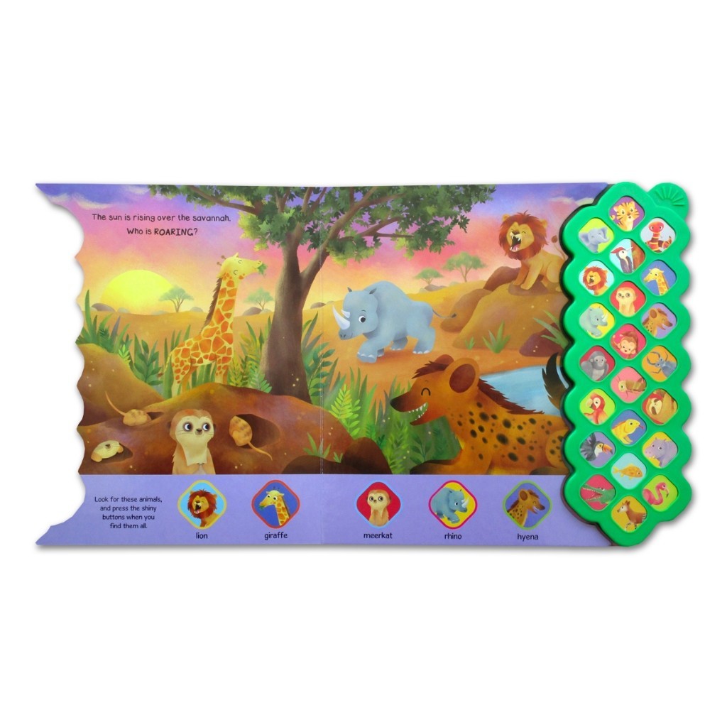 Dino World Sounds/Noisy Jungle Board Book With 22 Animal Sounds! [Igloo Books]