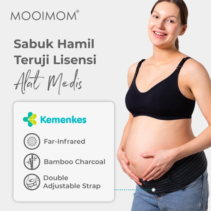 Penyangga Perut Ibu Hamil - MOOIMOM Bamboo Maternity Support Belt Korset Hamil (Sabuk Hamil)