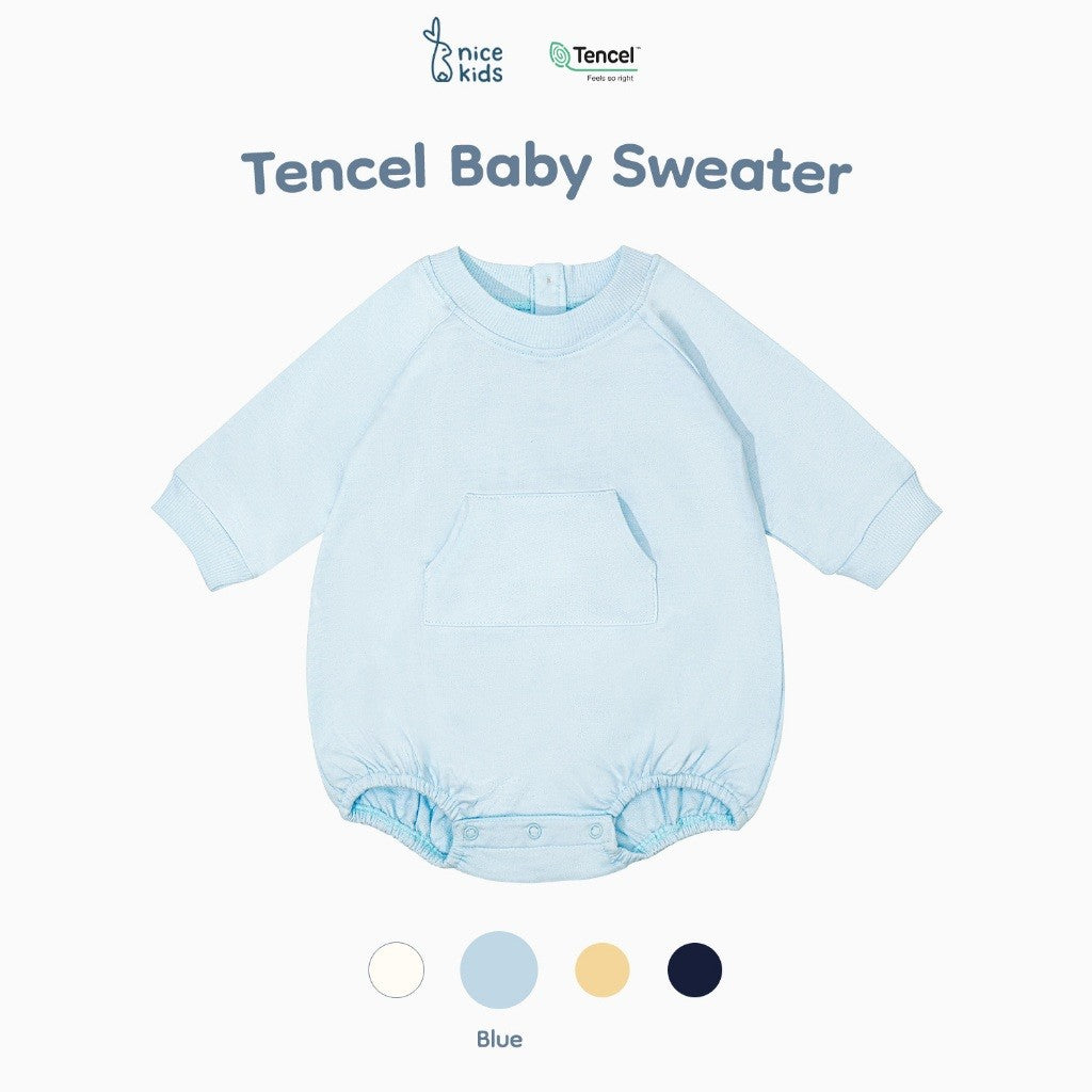 Nice Kids - Tencel Baby Sweater Premium Bodysuit Jumper Bayi Unisex (0-12 Bulan)