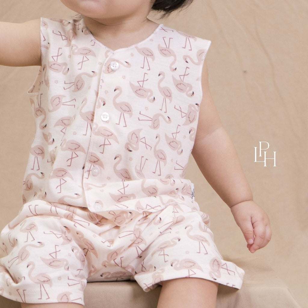 Little Palmerhaus - Little Wear Button Sleeveless Set (Setelan Bayi Lengan Buntung) 30.0