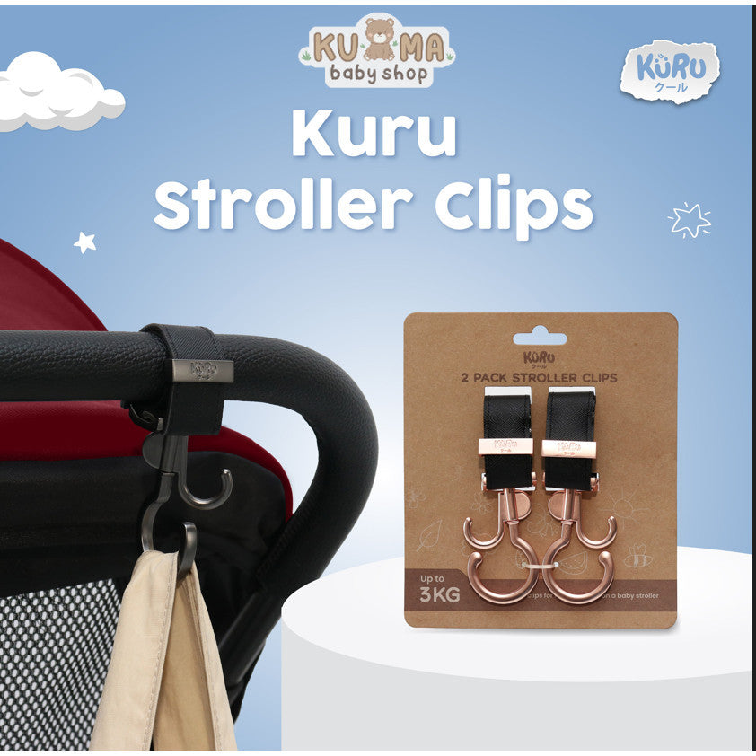 KURU On The Go Metal Stroller Hook Clips | Gantungan Stroller Hooks Premium 2 pcs