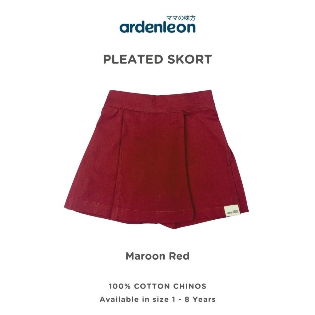 ARDENLEON Rok Celana Anak Perempuan Pleated Skort