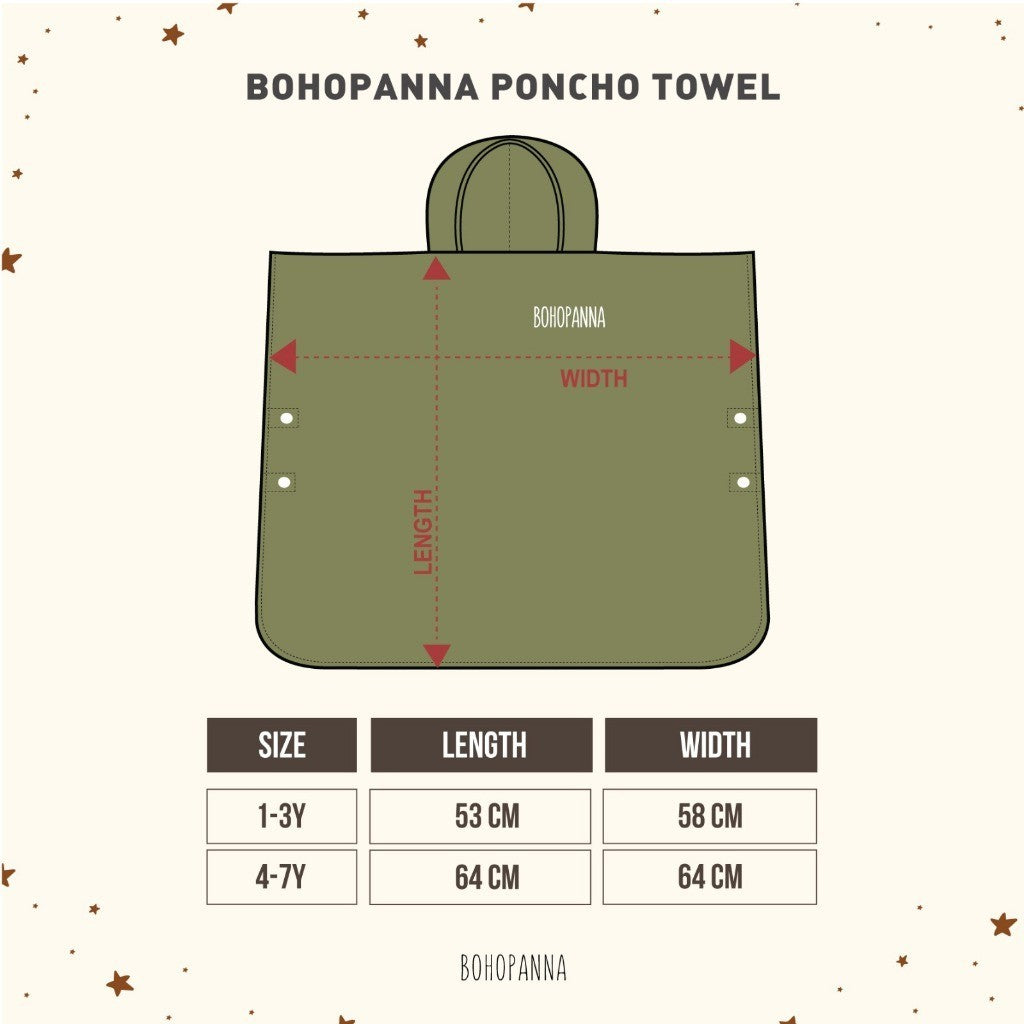 BOHOPANNA - PONCHO TOWEL - Handuk Renang - Handuk Anak 2435