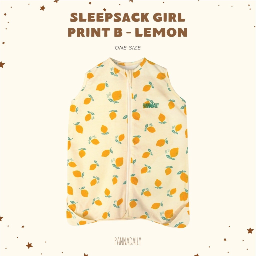 BOHOPANNA - PANNADAILY - SLEEP SACK Girl Print B - Swaddle Bayi - Selimut Bayi - Bedong Bayi