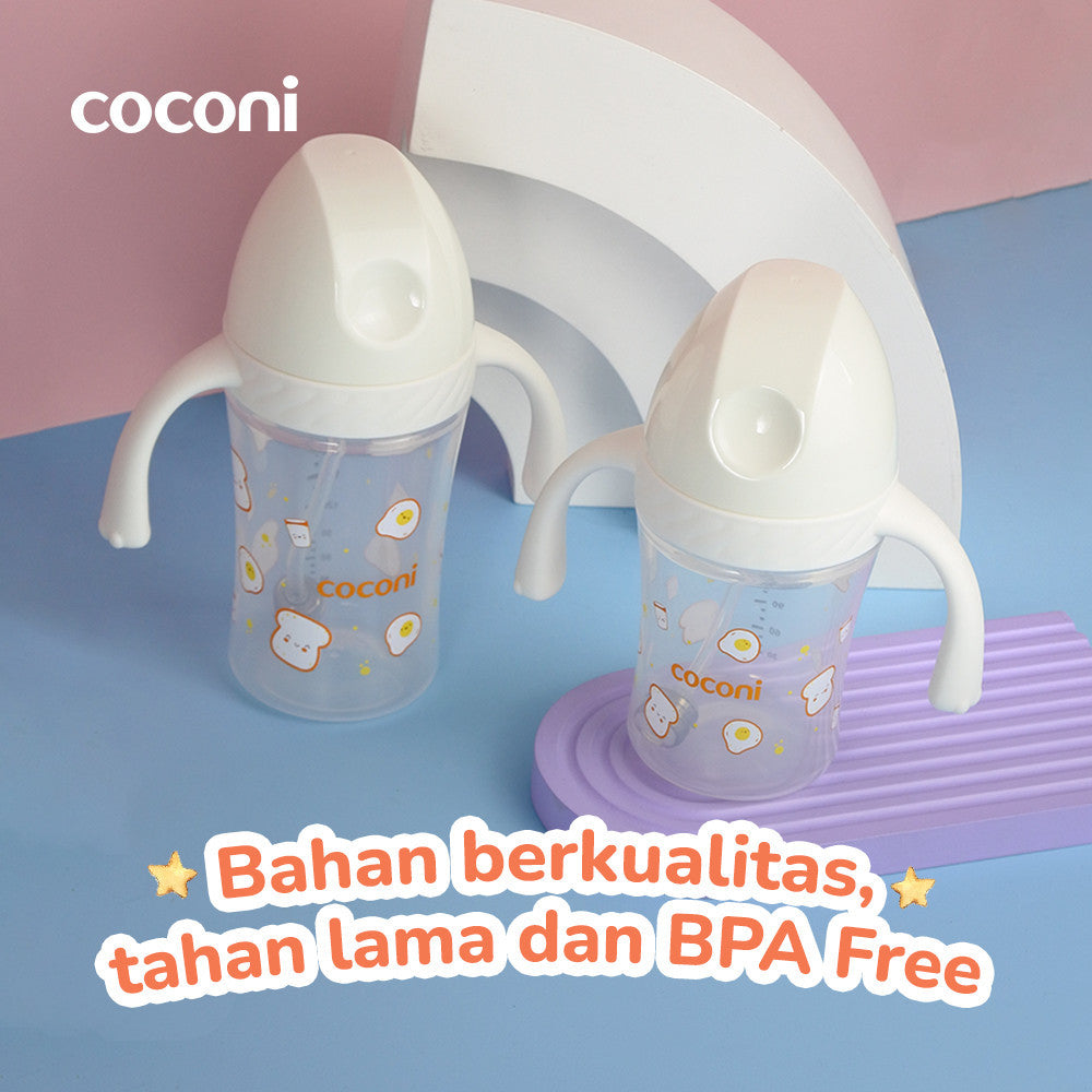 COCONI Dental-Care Sippy Cup | 240ml 300ml | Botol Minum Anak Bayi Dengan Pemberat Spout Straw BPA FREE