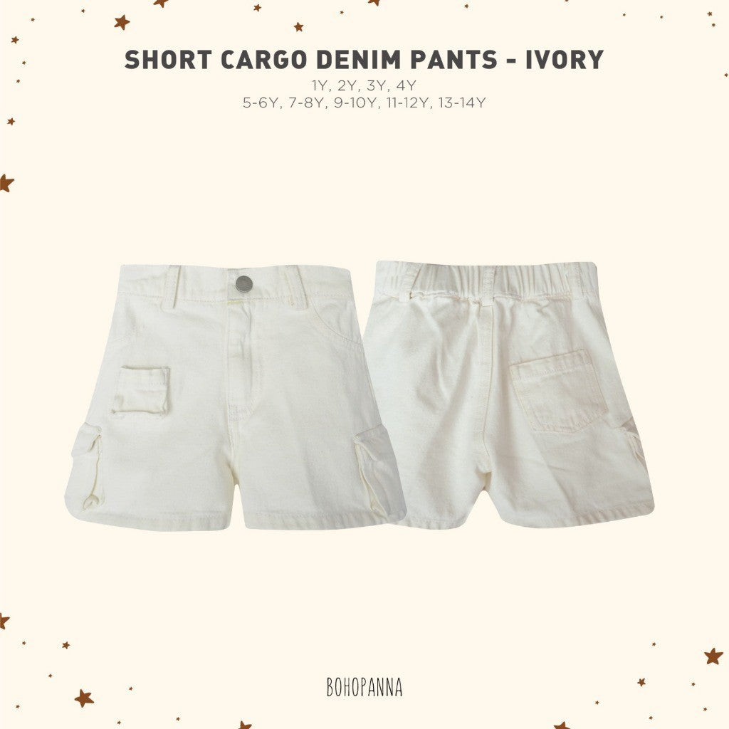 BOHOPANNA - SHORT CARGO DENIM PANTS - CELANA PENDEK ANAK