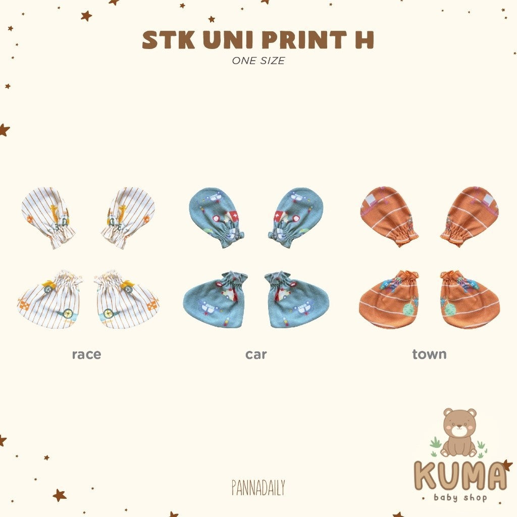BOHOPANNA - PANNADAILY - STK UNISEX PRINT H - Mitten Dan Booties Bayi