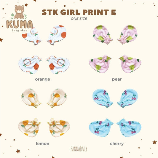 BOHOPANNA - PANNADAILY - STK GIRL PRINT E - Mitten Dan Booties Anak Perempuan