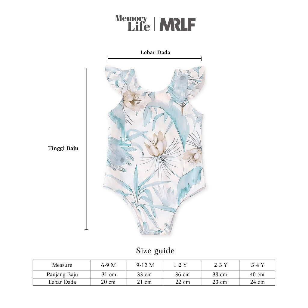 MemoryLife - Nora Swimsuit | Baju Renang Premium Anak Perempuan Umur 6 Bulan - 4 Tahun