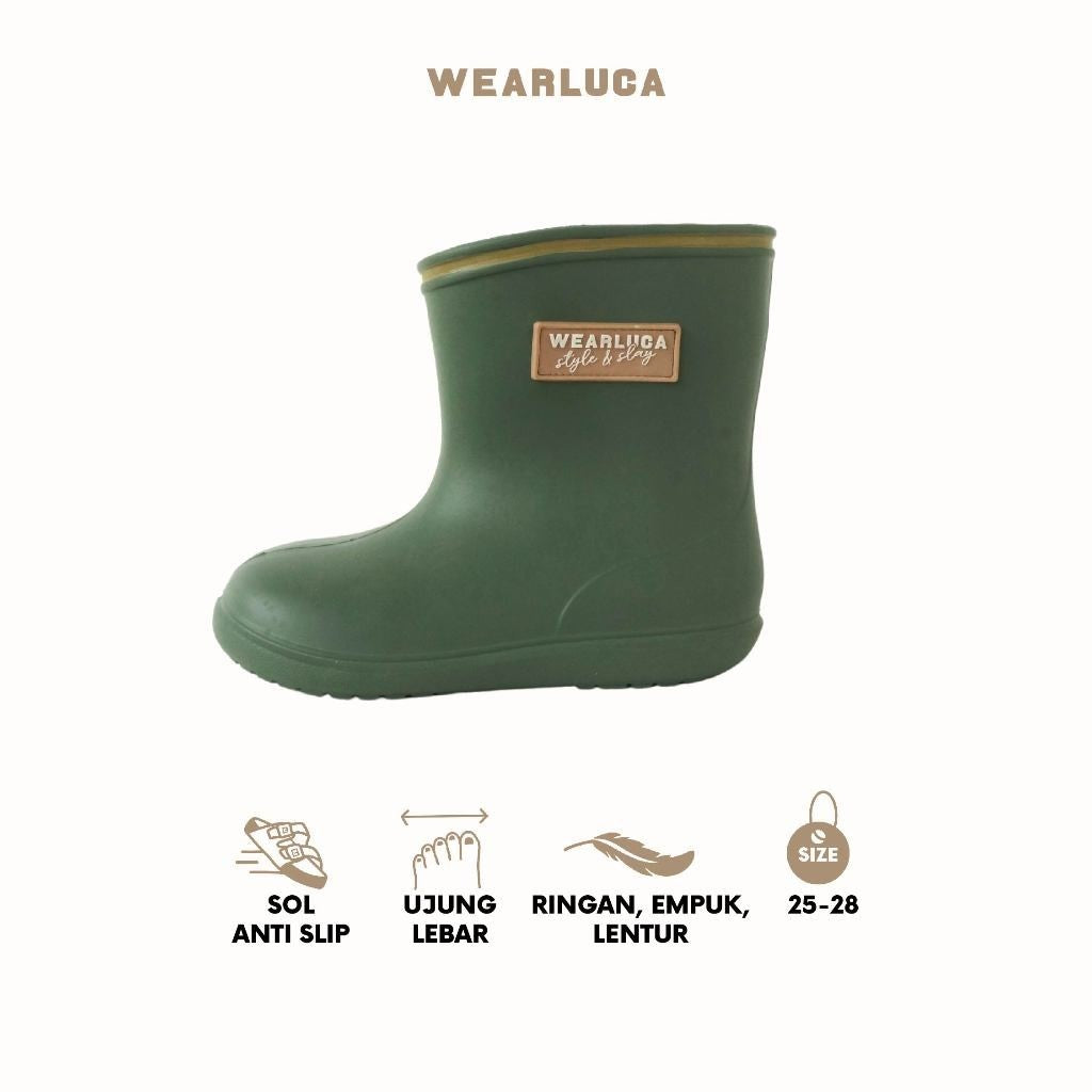 WEARLUCA Rain Boots - Sepatu Boots Sandal Anak Laki laki Perempuan