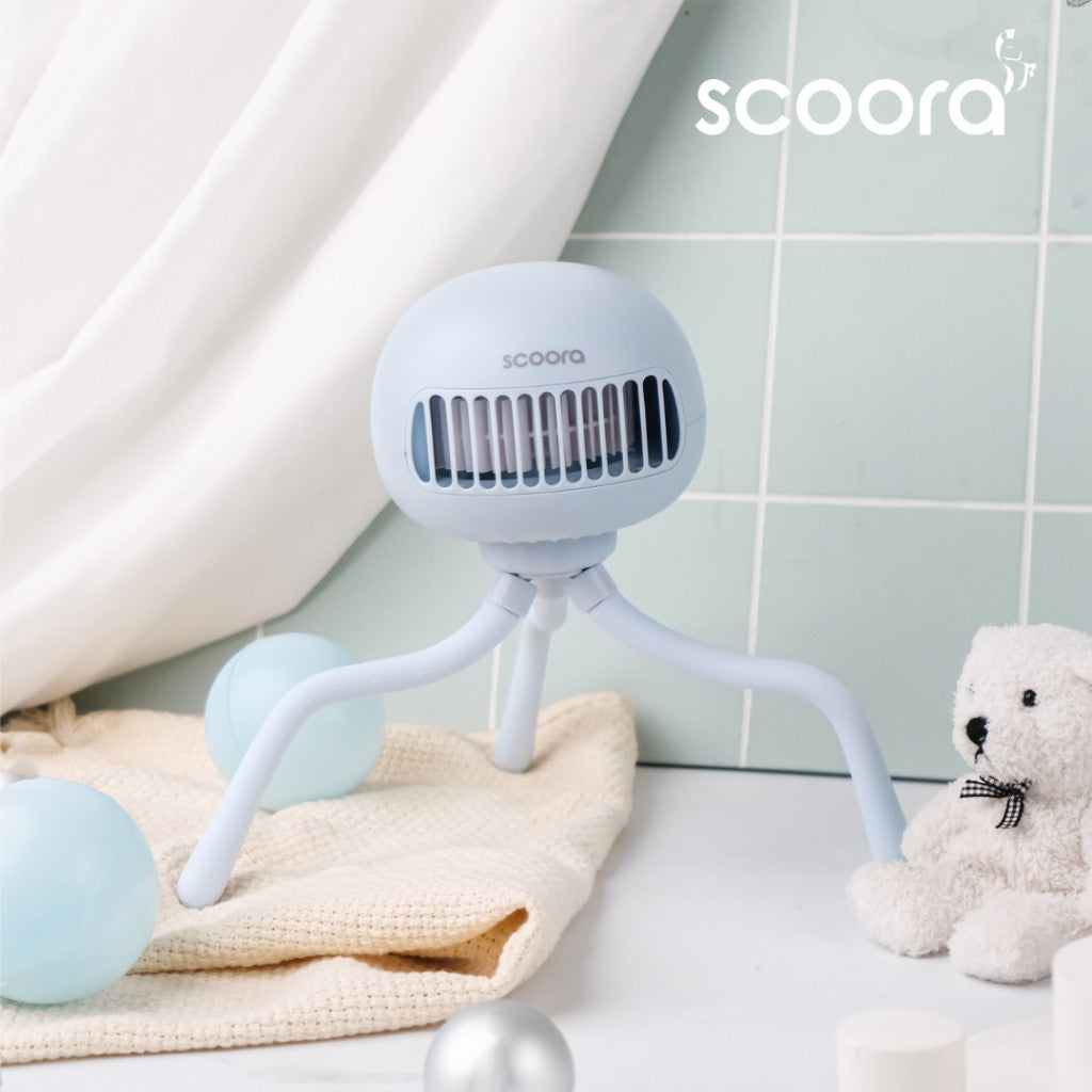 SCOORA Nero Pro Kipas Angin Stroller Portable Auto Rotate 120̊
