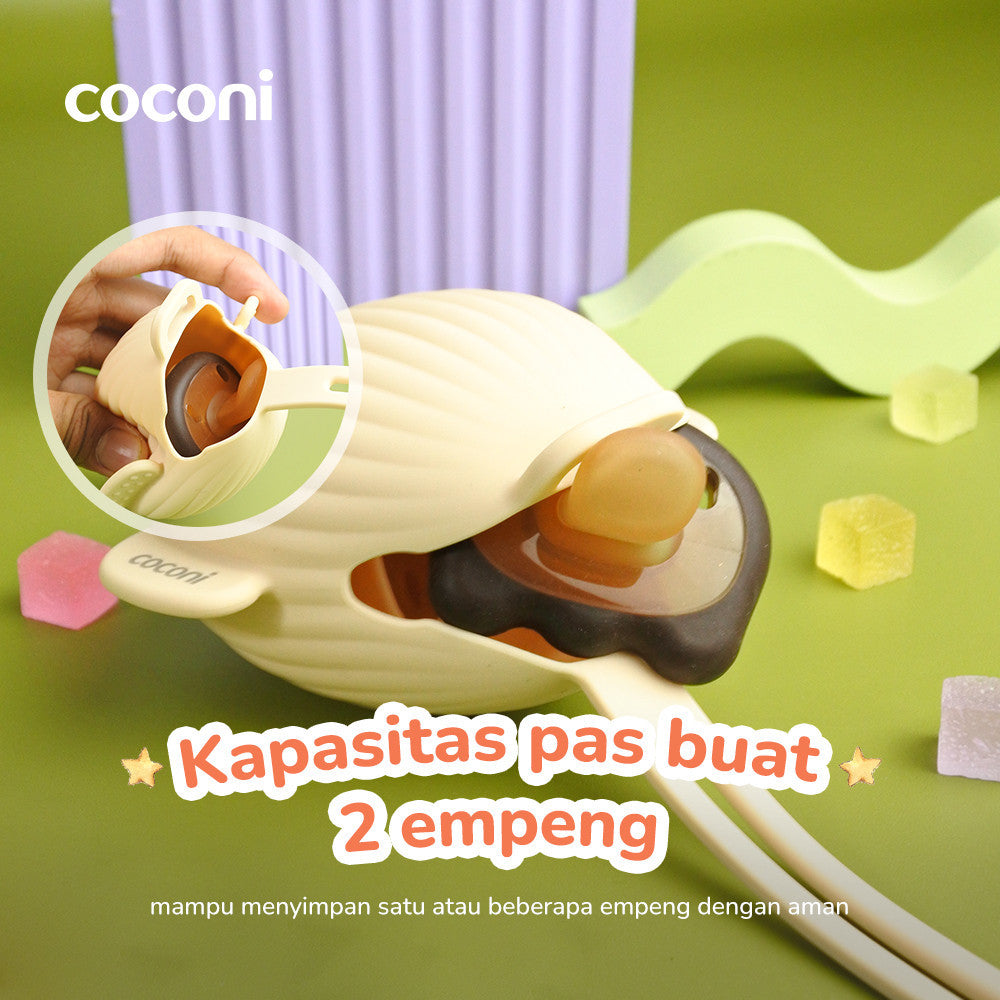 COCONI Pacifier Protector | Tempat Penyimpanan Empeng Gantungan Silikon