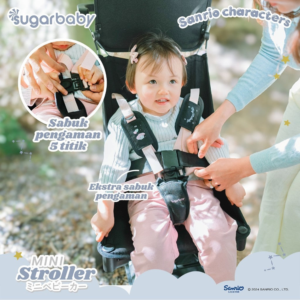 Sugarbaby Sugar Baby Mini Stroller Sanrio Collection/Kereta Dorong Bayi Lipat/Folded Stroller/Stroller Baby Traveling/Stroller Lipat Baby