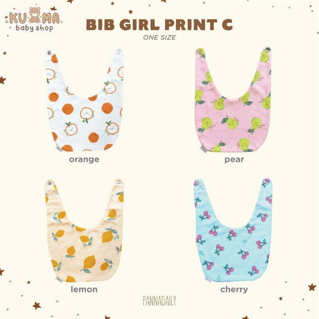 BOHOPANNA - PANNADAILY - BIB GIRL PRINT C - Slabber Bayi