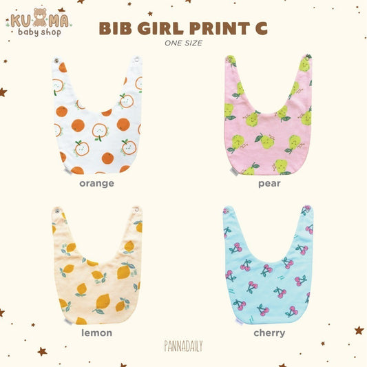 BOHOPANNA - PANNADAILY - BIB GIRL PRINT C - Slabber Bayi