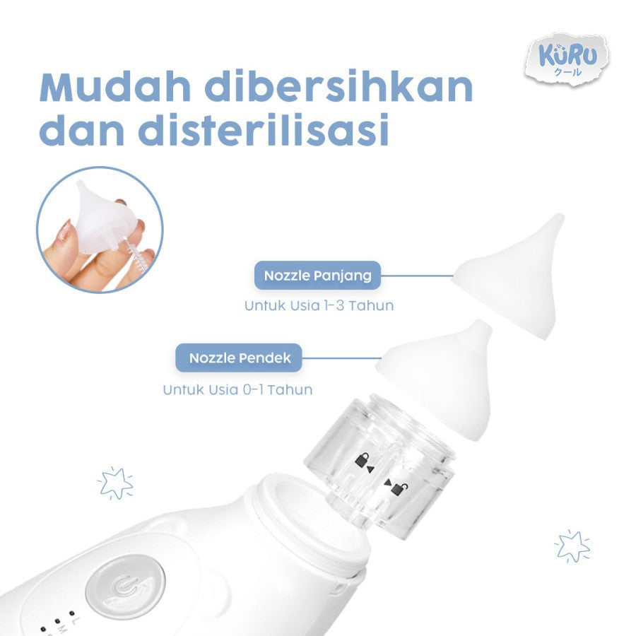 Kuru Baby Electric Nasal Aspirator | Alat Penyedot Ingus Elektrik Nose Cleaner