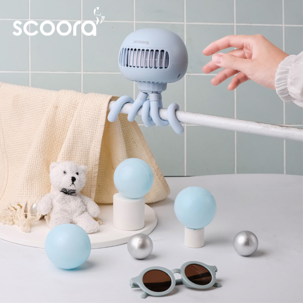 SCOORA Nero Pro Kipas Angin Stroller Portable Auto Rotate 120̊