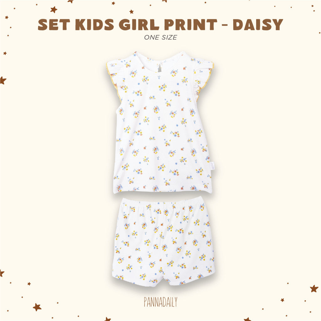 BOHOPANNA - PANNADAILY - PANNA DAILY - BABY & BAYI - SET BABY GIRL PRINT - SET KIDS GIRL PRINT - FLOWERS SERIES - Setelan Anak