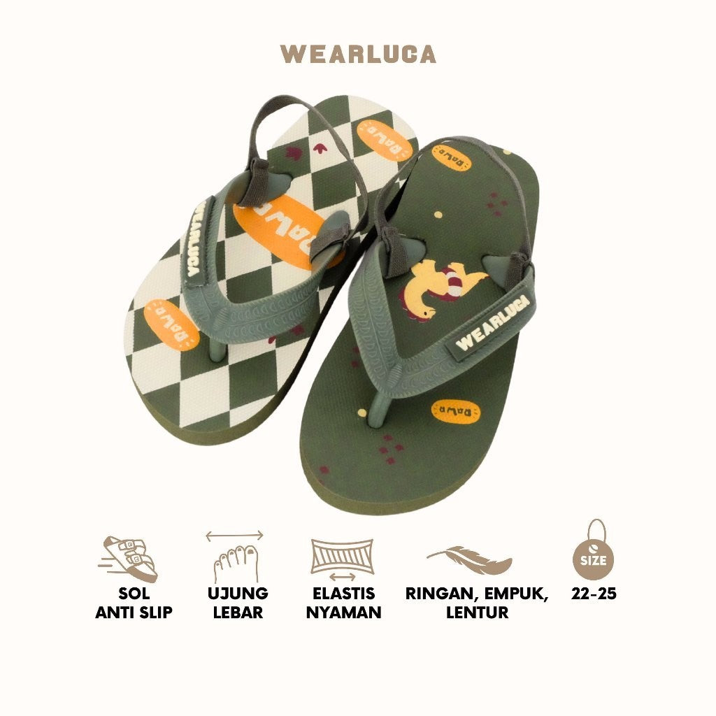 WEARLUCA Riley - Sandal Jepit Anak Laki laki Perempuan Bertali