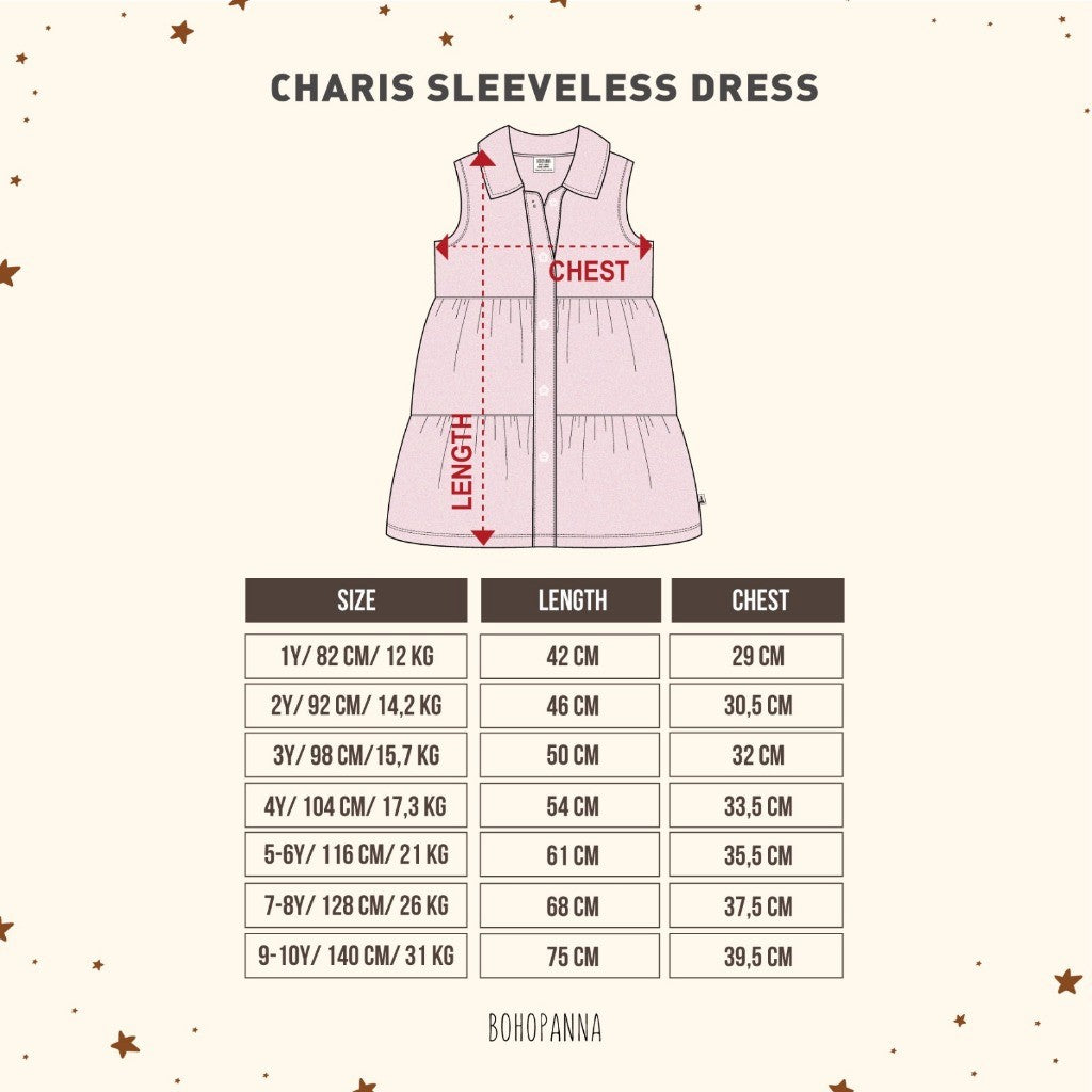 BOHOPANNA - CHARIS SLEEVELESS DRESS - DRESS ANAK PEREMPUAN