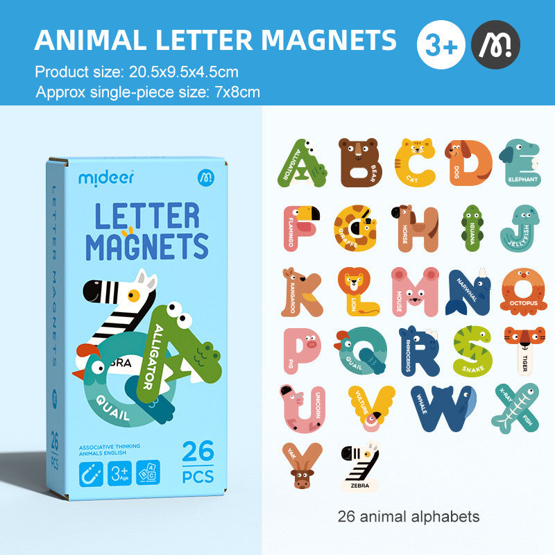 Mideer Letter Magnets / Number Magnets / Transportation Magnets Mainan Edukasi Anak