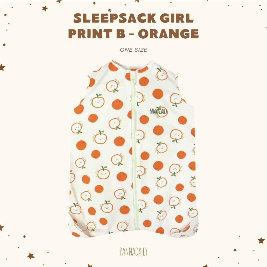 BOHOPANNA - PANNADAILY - SLEEP SACK Girl Print B - Swaddle Bayi - Selimut Bayi - Bedong Bayi