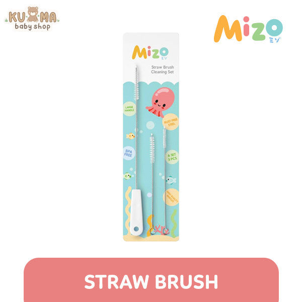 MIZO Straw Brush Cleaning Set Sikat Pencuci Sedotan Botol Minum Anak