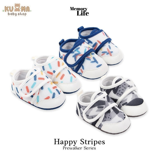 MemoryLife - Happy Stripes Prewalker | Prewalker Premium Bayi Laki-Laki Umur 0 Bulan - 18 Bulan