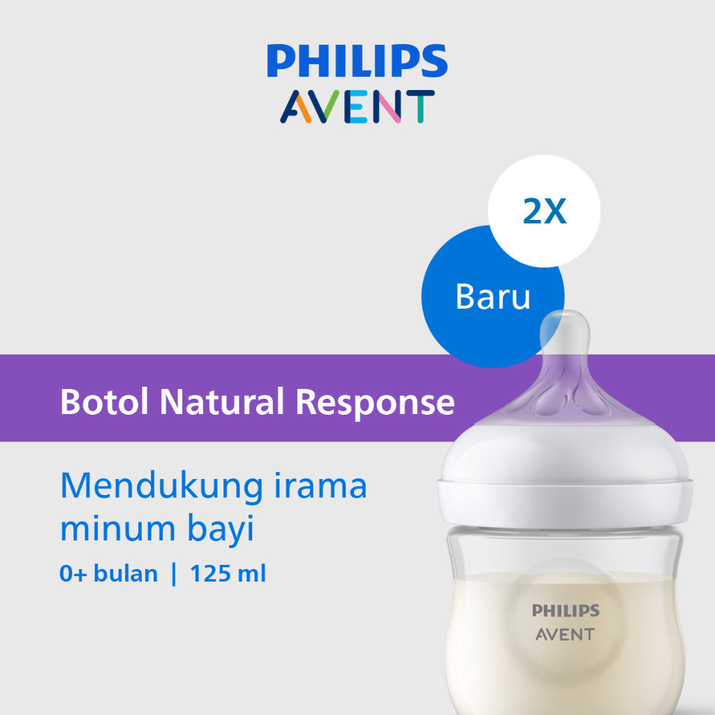 Philips Avent Natural Response Bottle 3.0 4Oz (125ml) | 9Oz (260ml) - Botol Susu Bayi SCY900/01 SCY900/02 SCY903/01 SCY903/02 SCY903/11 SCY903/21