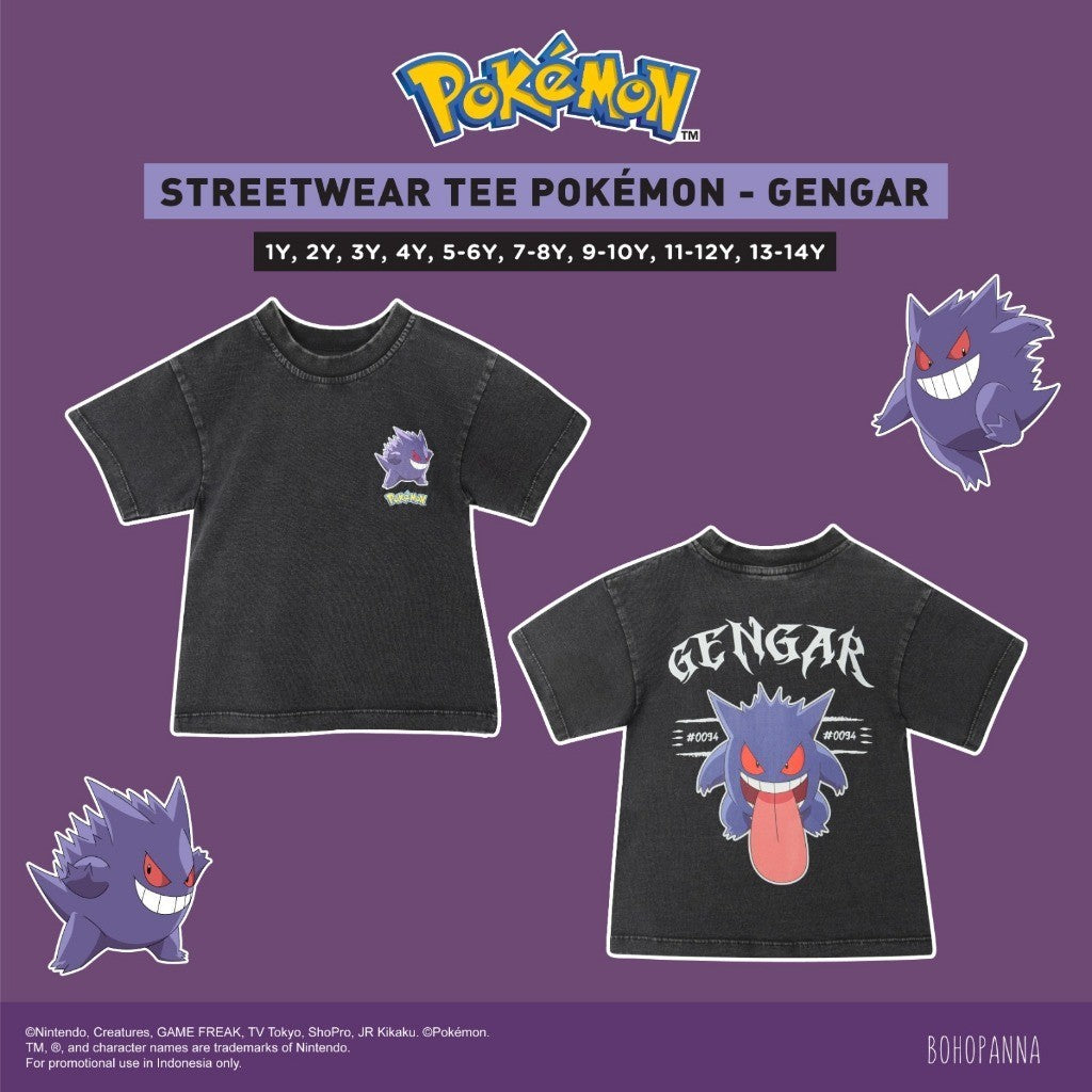 BOHOPANNA | POKÉMON - STREETWEAR TEE - Atasan Anak Pokemon