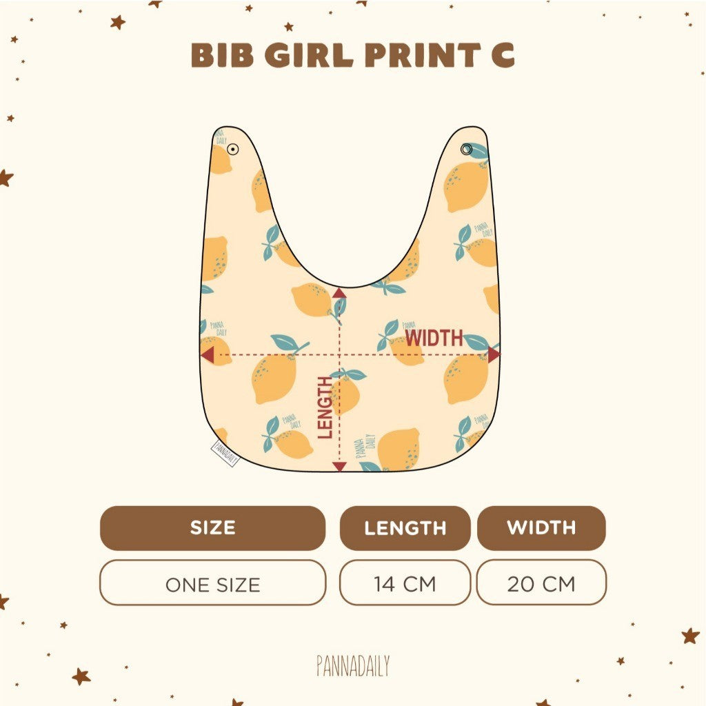 BOHOPANNA - PANNADAILY - BIB GIRL PRINT C - Slabber Bayi
