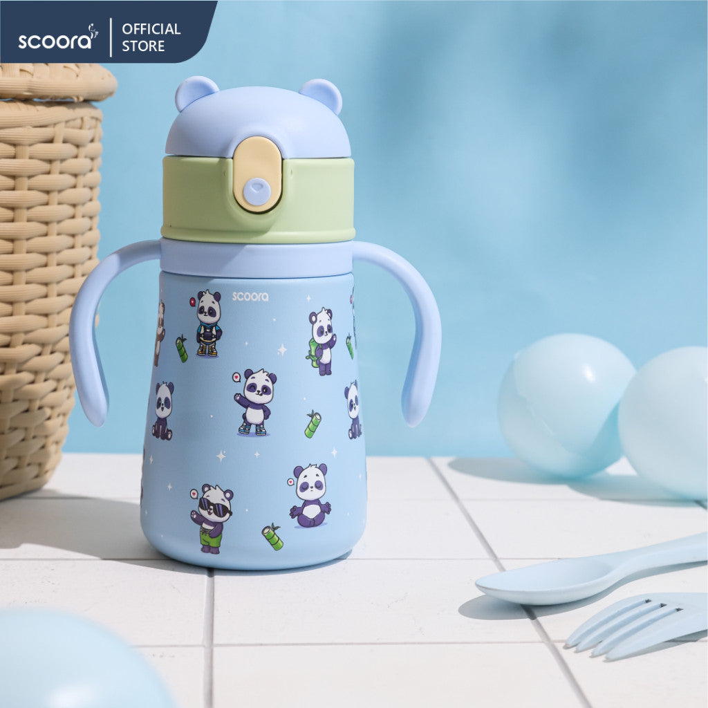 SCOORA Tobi Botol Minum Stainless Anak 2in1