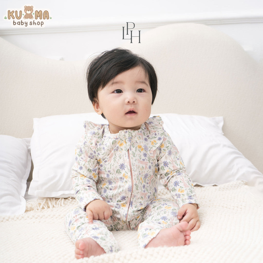 Little Palmerhaus - Tencel Girl Sleepsuit 2.0 (Jumpsuit Bayi Perempuan)
