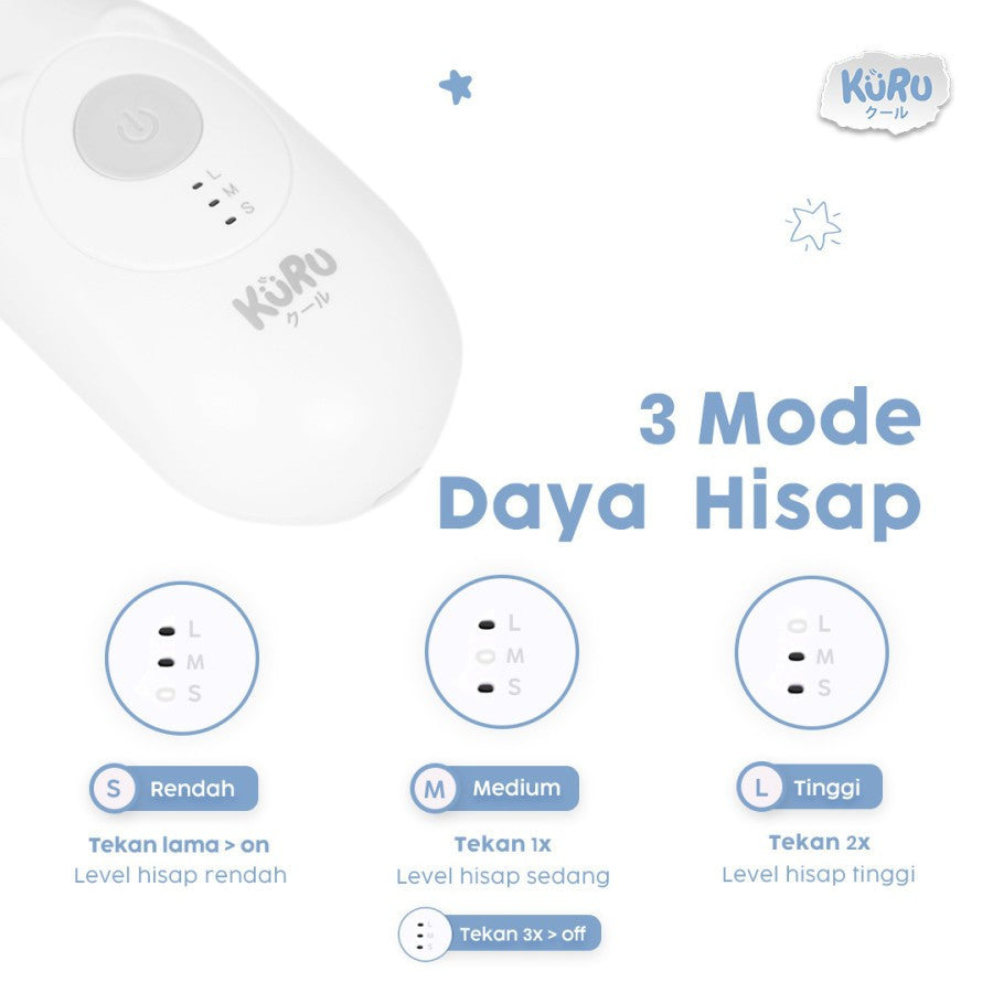 Kuru Baby Electric Nasal Aspirator | Alat Penyedot Ingus Elektrik Nose Cleaner