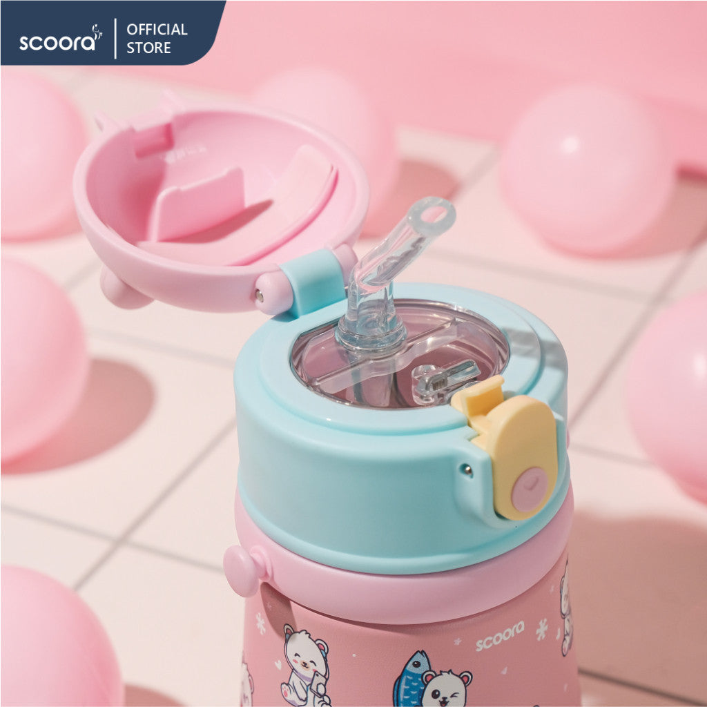 SCOORA Tobi Botol Minum Stainless Anak 2in1
