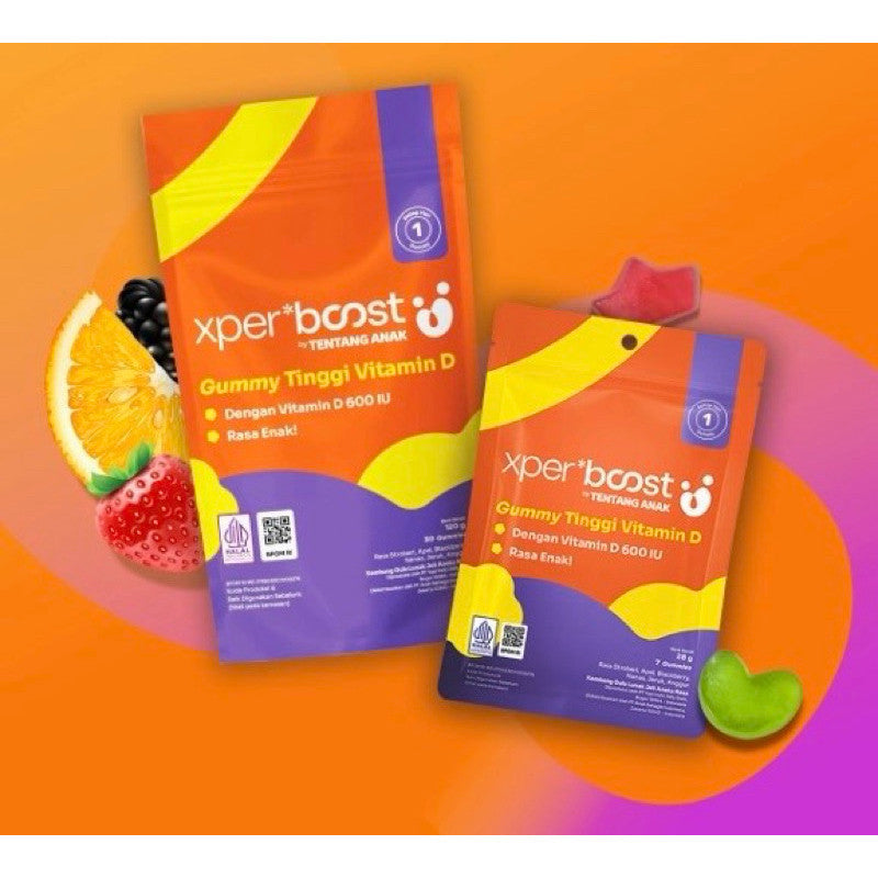 Xpert Boost Expert BOOST 7 days Travel 7 hari Tentang ANAK Gummy Vitamin D 600 IU Anak Dewasa Ibu Hamil Menyusui Boost Imunitas Pertumbuhan Keluarga Menghindari Sakit Anjuran IDAI Souvenir Goodie Bag Permen Vitamin Hampers Birthday Ulang Tahun