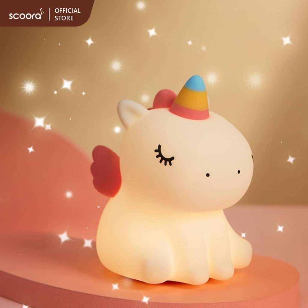 Scoora Raizin Lampu Tidur Silicone Tepuk Rechargeable