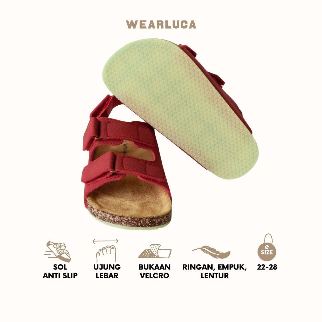 WEARLUCA Toby - Sepatu Sandal Anak Laki laki Perempuan Bertali