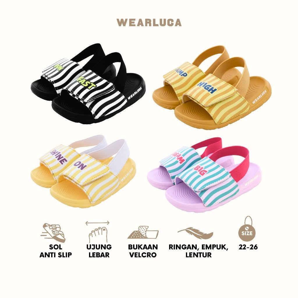 WEARLUCA Noah - Sepatu Sandal Slip On Anak Laki laki Perempuan